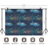 LB0104 Moon Stars Theme Backdrop